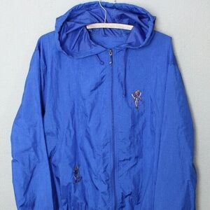 Vtg SMITH Company Women''s Blue Windbreaker Embroidered Size-M